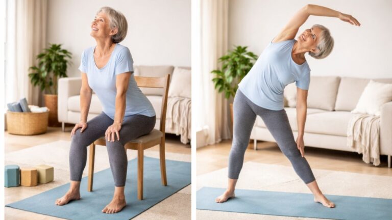 Yoga for Newbies Over 60: Easy Beginner Class to Improve Strength, Balance, and Flexibility